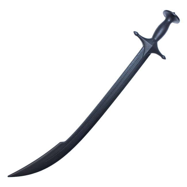 33" Polypropylene Persian Shamshir Scimitar Sword Black LARP Cosplay