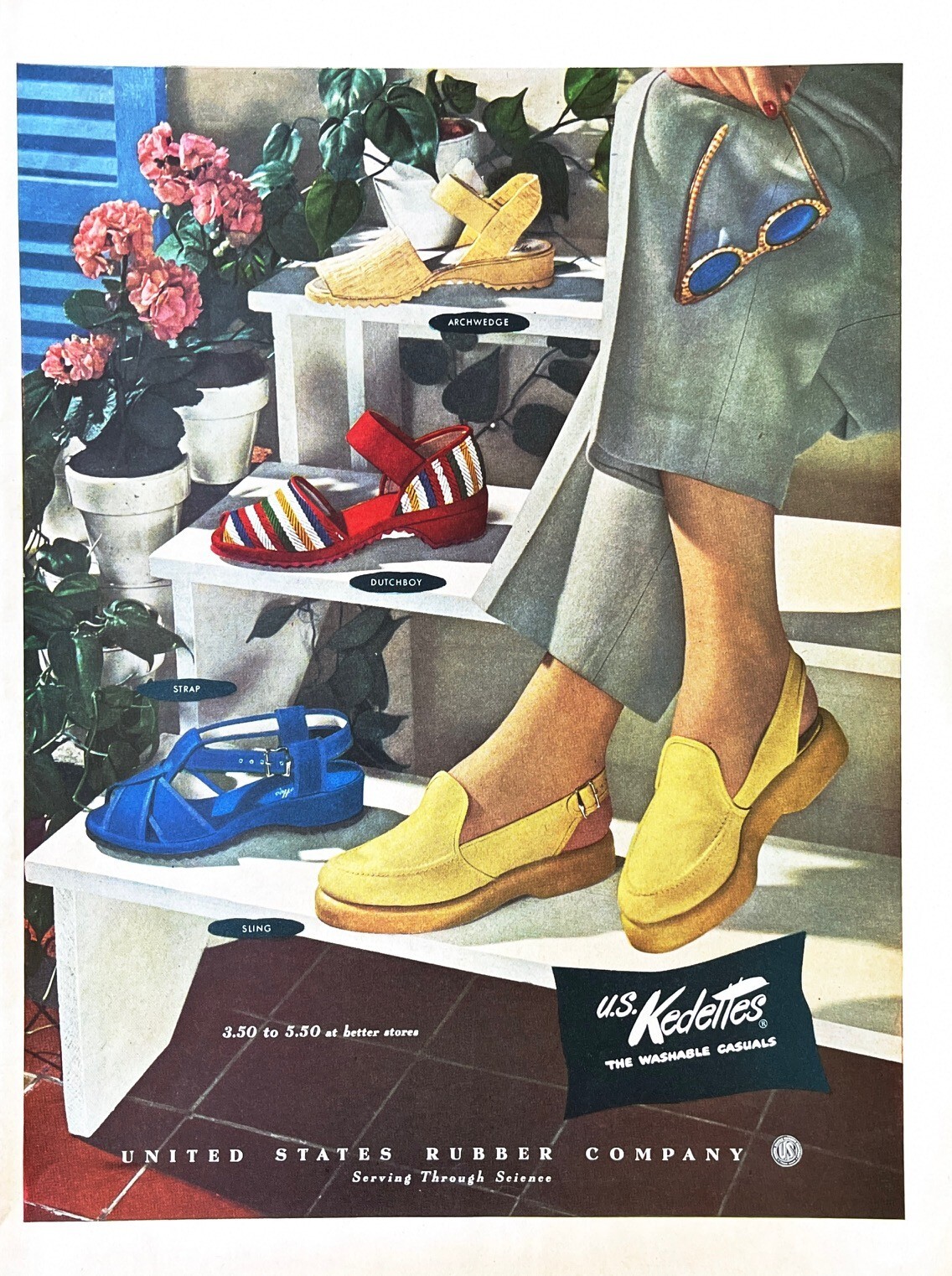 1948 KEDETTES SHOES Genuine Vintage Print Ad Women's Casual Shoes Keds