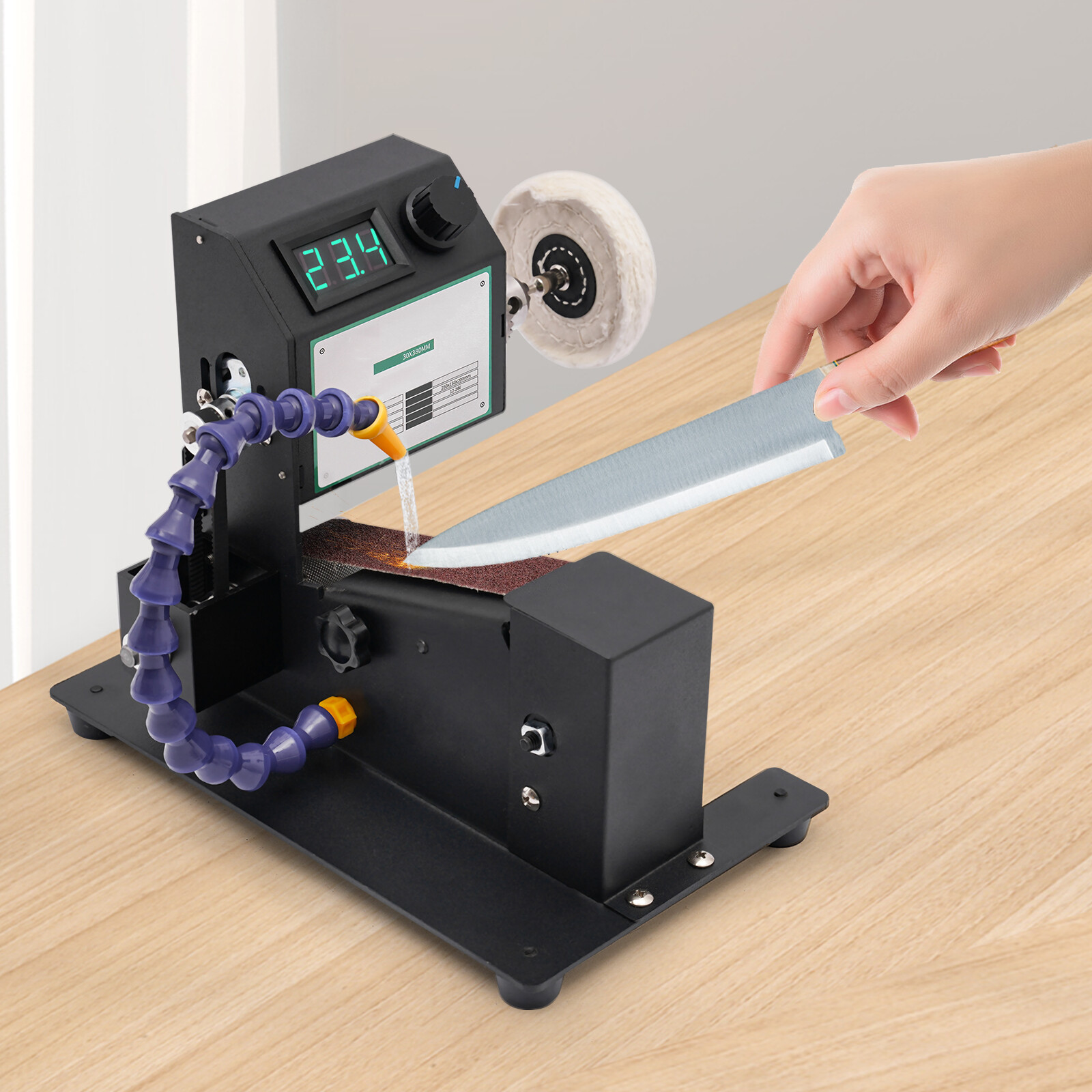 Desktop Mini Belt Sander Grinder Blade Sharpener Tool Table DIY Polishing Sander