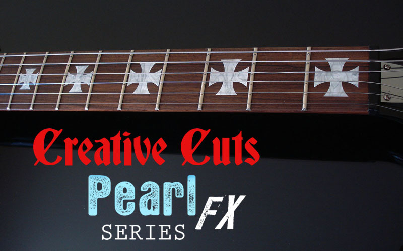 Custom Iron Cross Maltese MOP Fret Markers Vinyl Inlay Decal for BASS and GUITAR
