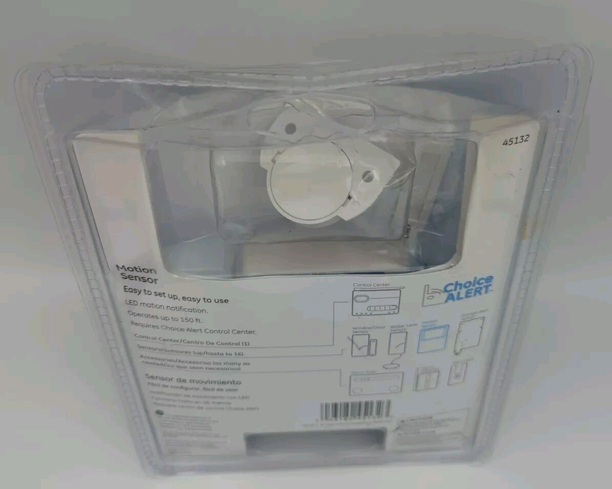 GE Choice Alert Wireless Alarm System Motion Sensor #45132 New/Opened