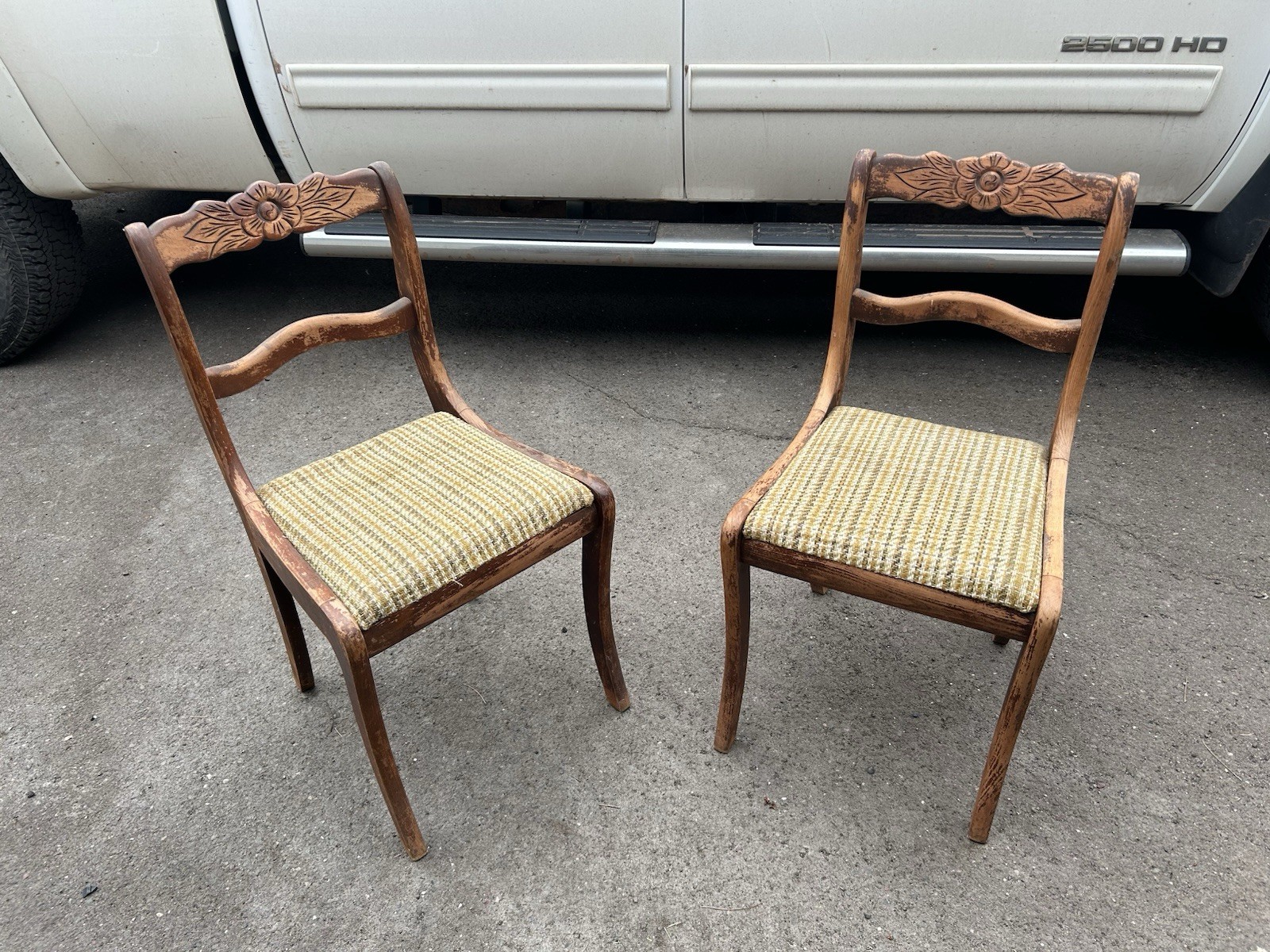Tell City Chairs 4209 Pair Mahogany Finish Dining Room Chairs Vintage Furniture