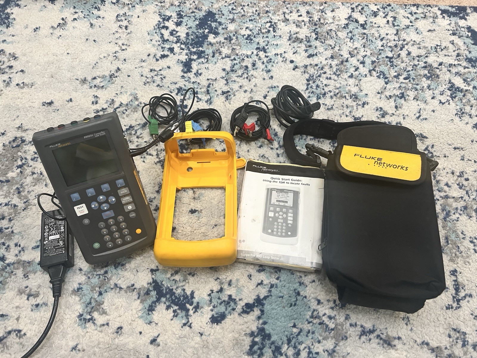 Fluke Networks 990DSL CopperPro Loop Tester RJ11 RJ45 with Accessories