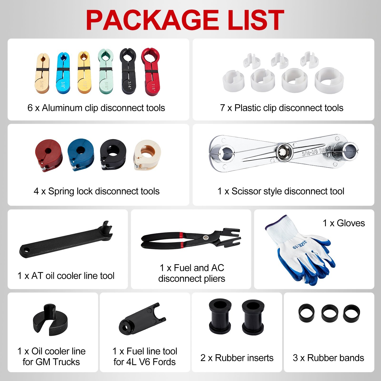 Fuel Line Disconnect Tool Set 22pcs Master Quick Disconnect Tool Kit for Auto