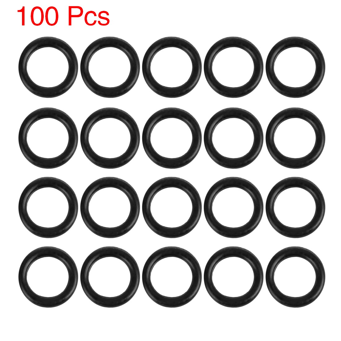 100pcs 6x1mm Nitrile Rubber O-rings Heat Resistant Sealing Ring Gaskets for Car