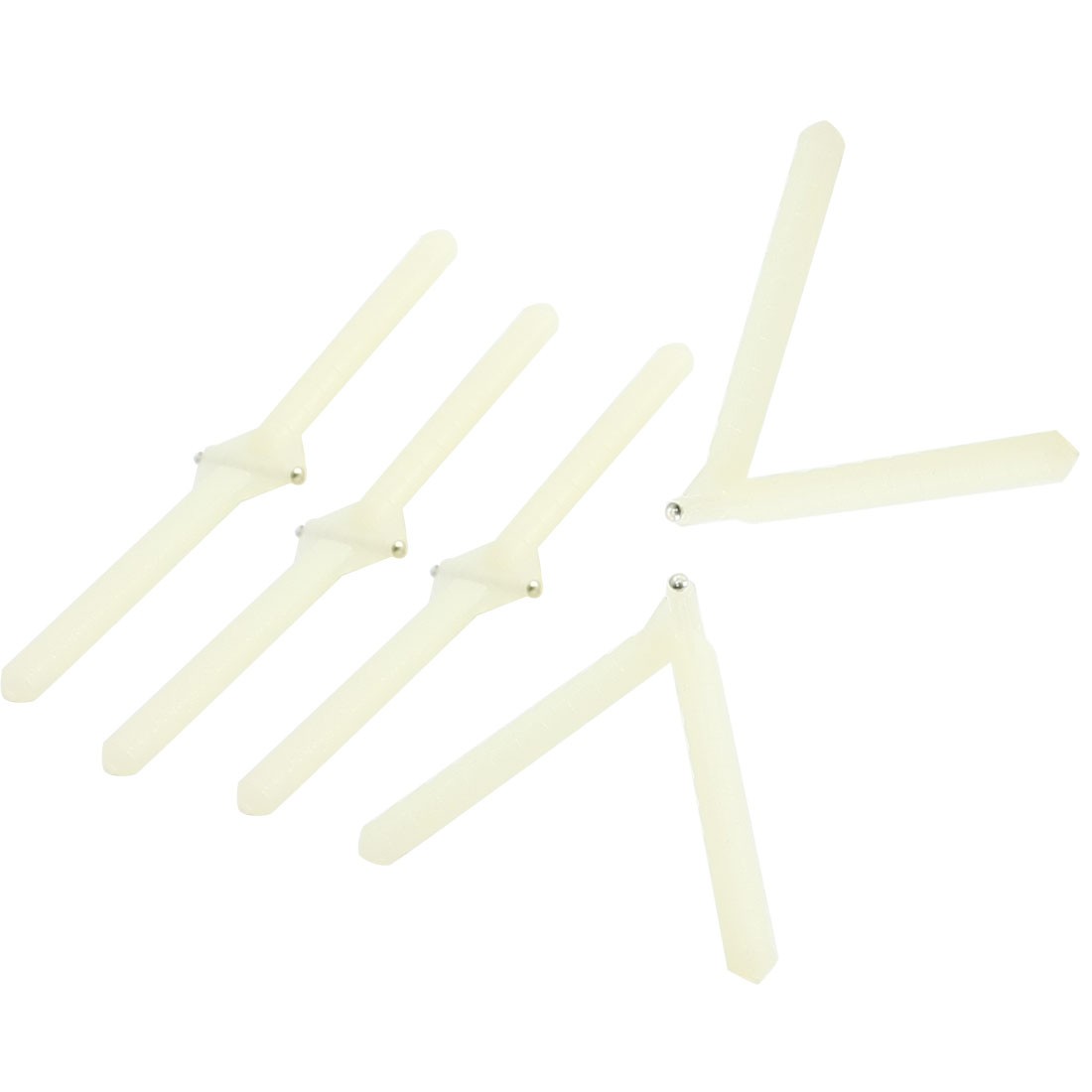 5Pcs RC Airplane Spare Parts White Nylon Pivot Hinges Pins 76x12x4.5mm