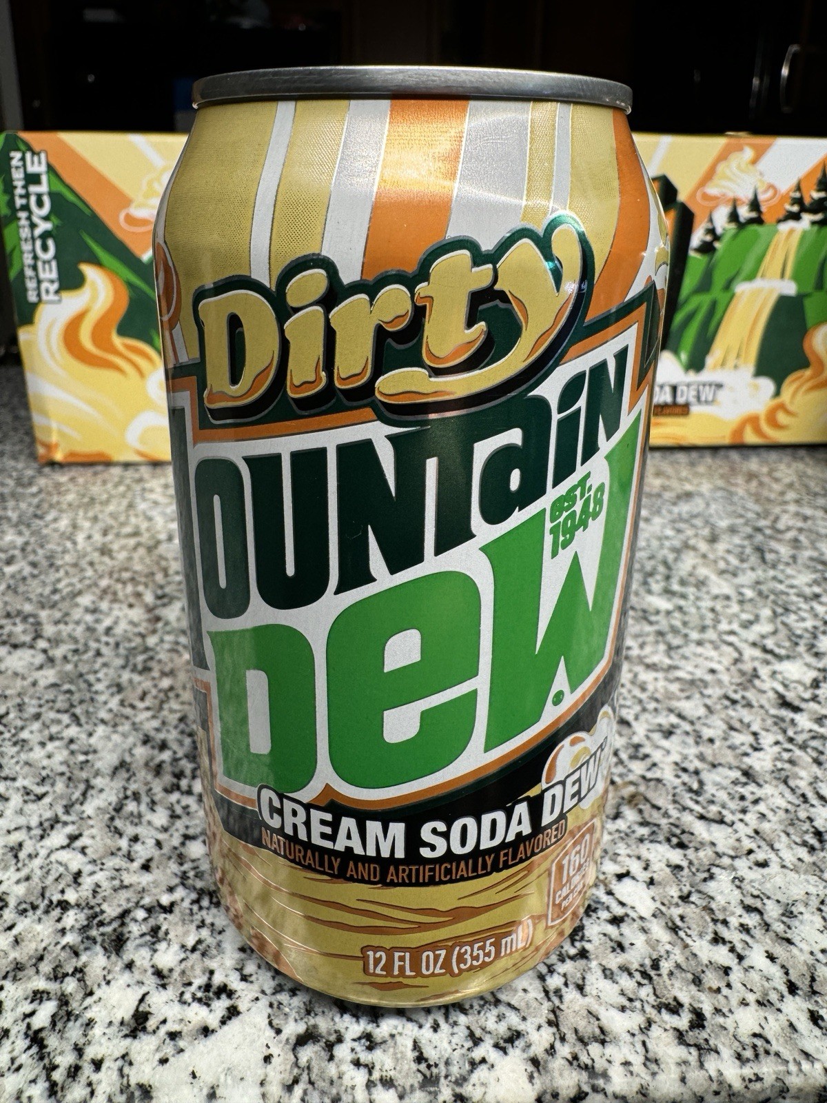 Dirty Mountain Dew - Dirty Mtn Dew - Cream Soda Mtn Dew - NEW- One 12oz. Can