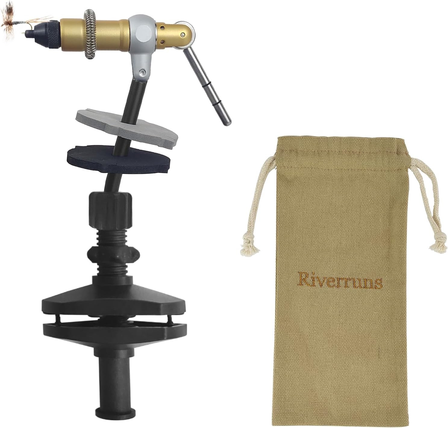 061 Boulder Travelling Vise • Fly Tying Vise • 360° Rotation • Ultra-Light Equip