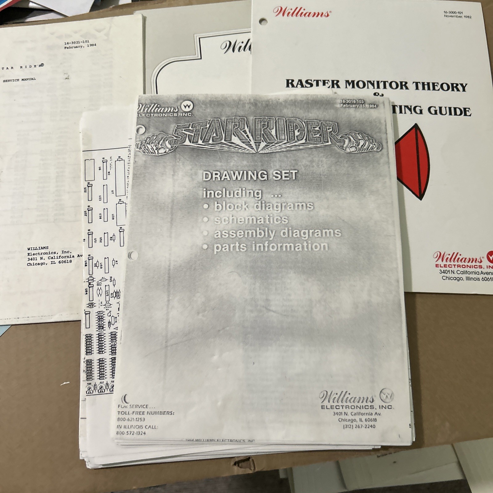 Star Rider Lot Williams Schematics Arcade Video Game Owners Manual