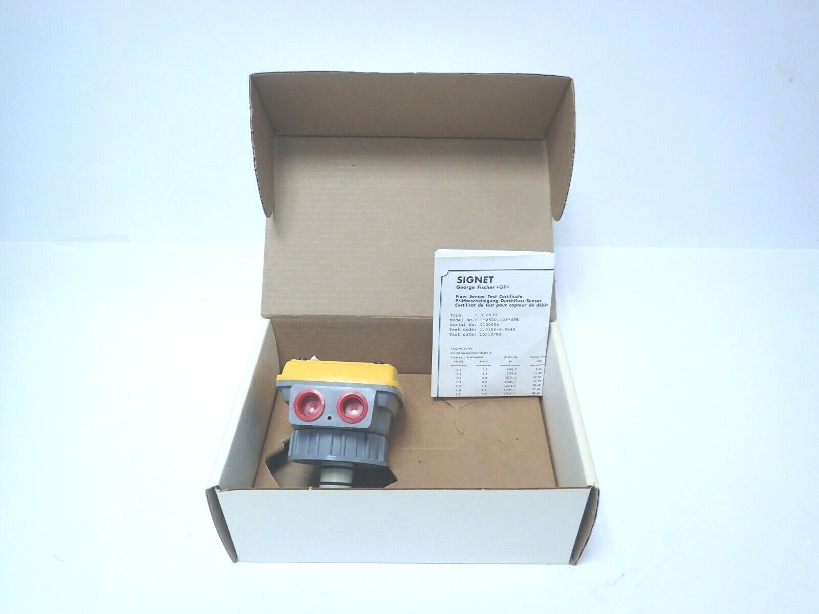 SIGNET SCIENTIFIC 3-2530 LOW FLOW SENSOR 3-2530.103-0PB NOS