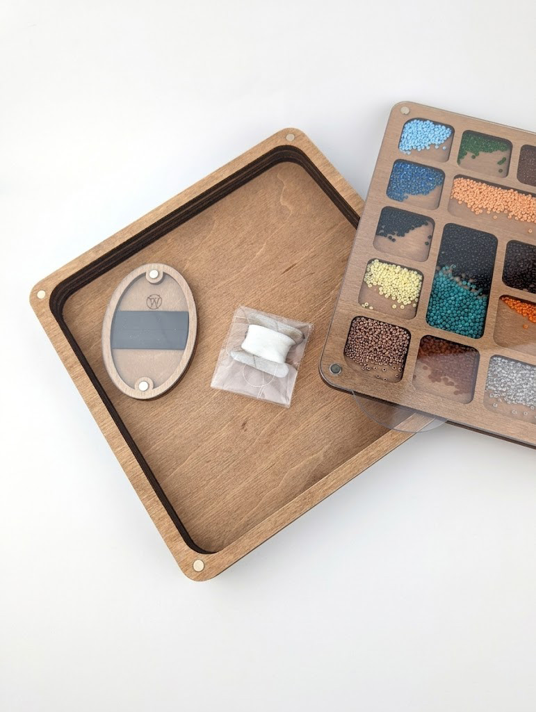 Beads Storage Box Big, Bead Organizer Tray 8*8in