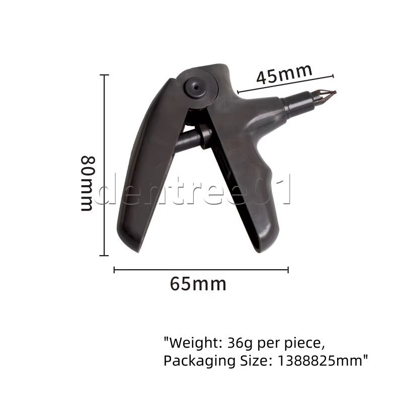Dental Ligature Dispenser Gun with Elastic Tie Bands for Orthodontic Brackets