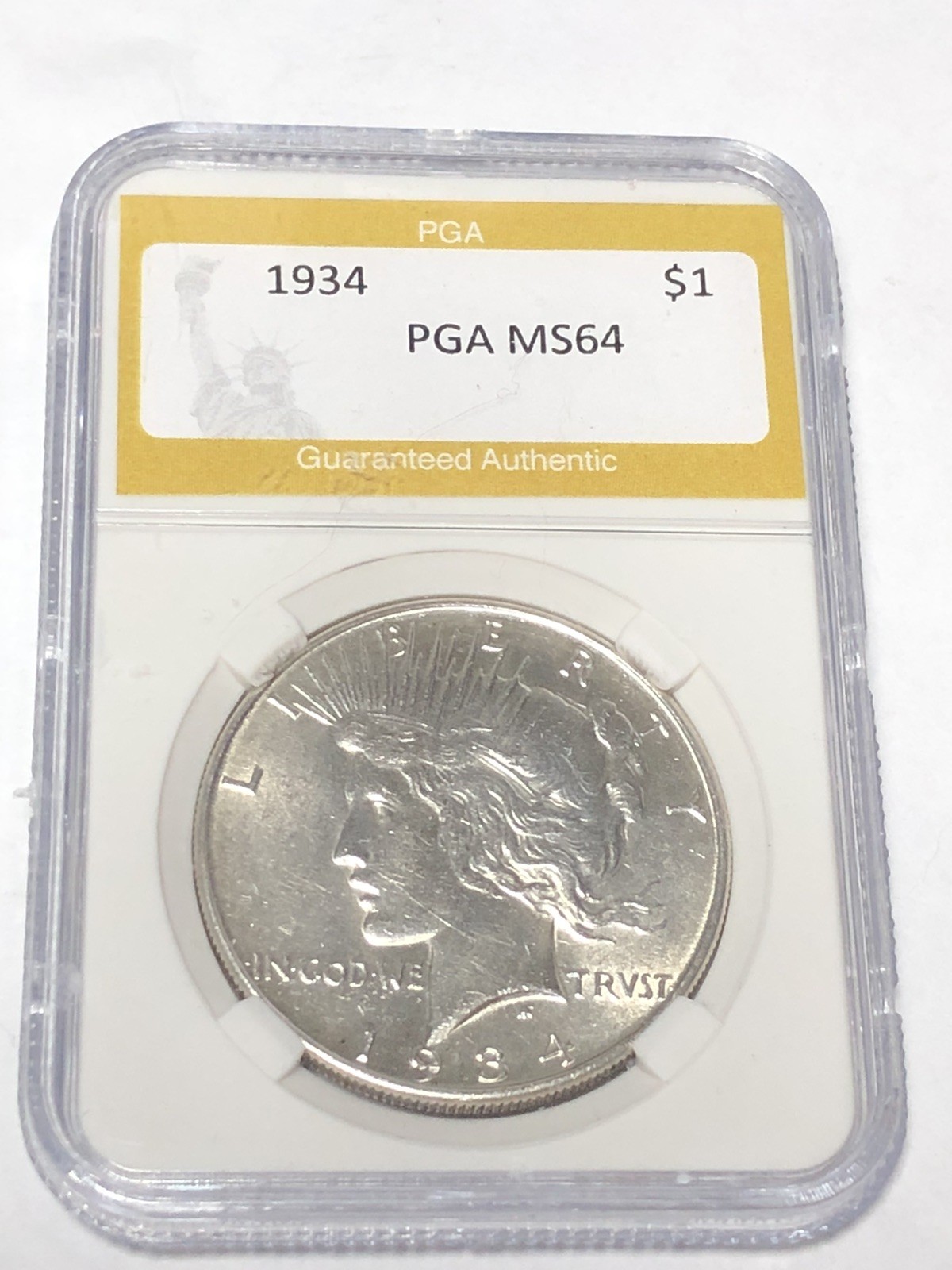 1934 PEACE DOLLAR "UNC GRADE"🔥LUSTER/NICE HIGH POINTS - HAIR, FEATHERS, RAYS💥✅