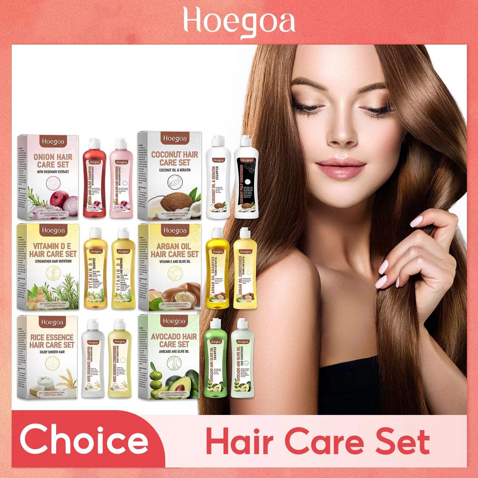 Hair Growth Shampoo & Conditioner Set — Anti-Frizz & Deep Nourishment for Health