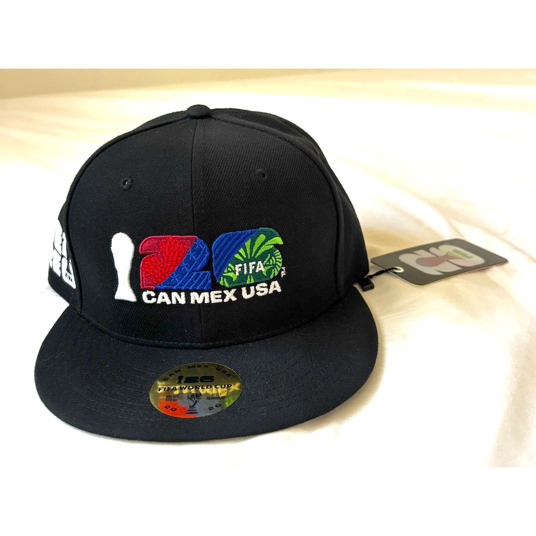 FIFA World Cup 2026 Black CANADA MEXICO USA Snapback Cap Official Licensed Hat