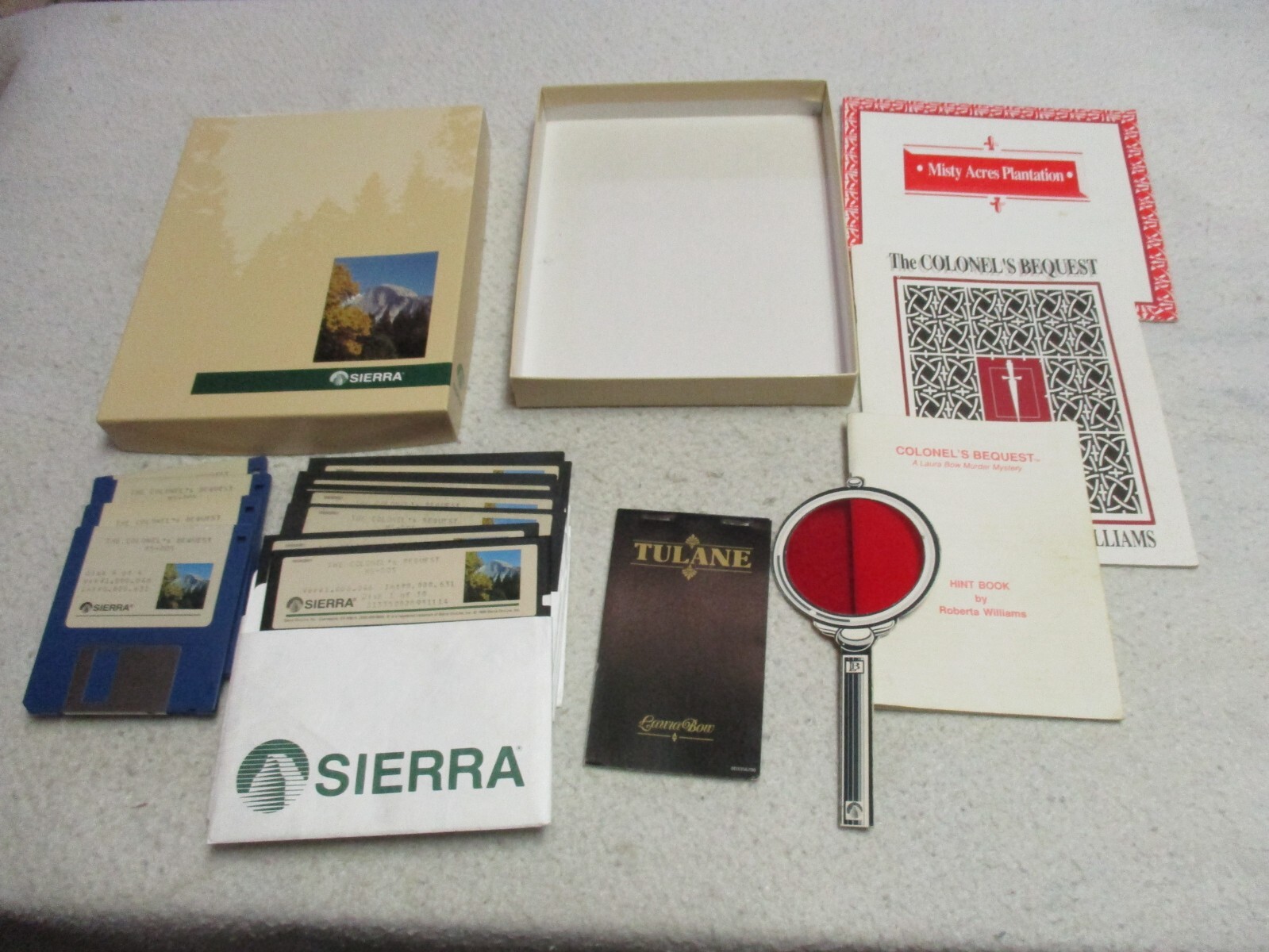 THE COLONEL'S BEQUEST MS-DOS VER 1.0 SIERRA GAMES 3.5 & 5.25 DISC SETS NICE!