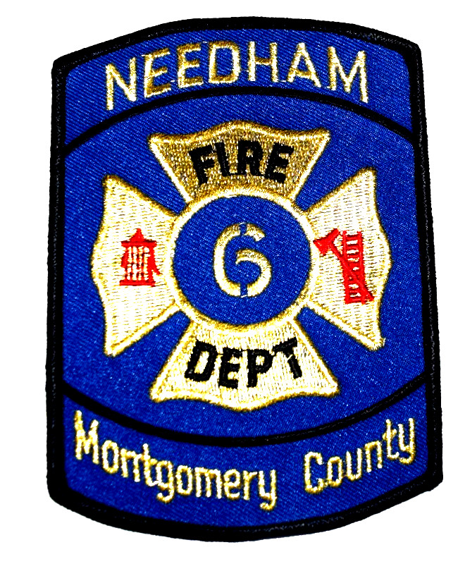 NEEDHAM – FIRE DEPT 6 - TEXAS TX Fire Patch EMS Rescue Public Safety GOLD MYLAR
