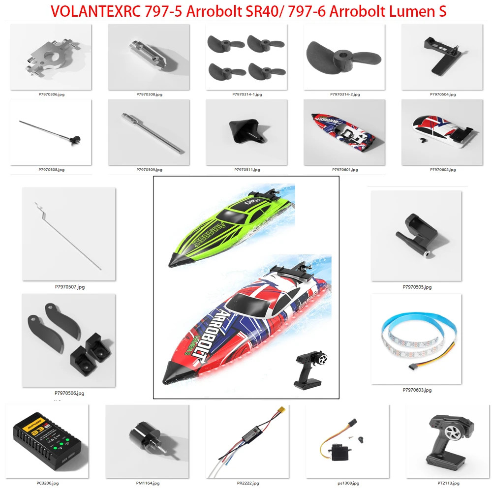 VOLANTEXRC 797-5 Arrobolt SR40/797-6 Arrobolt Lumen S RC boat spare parts