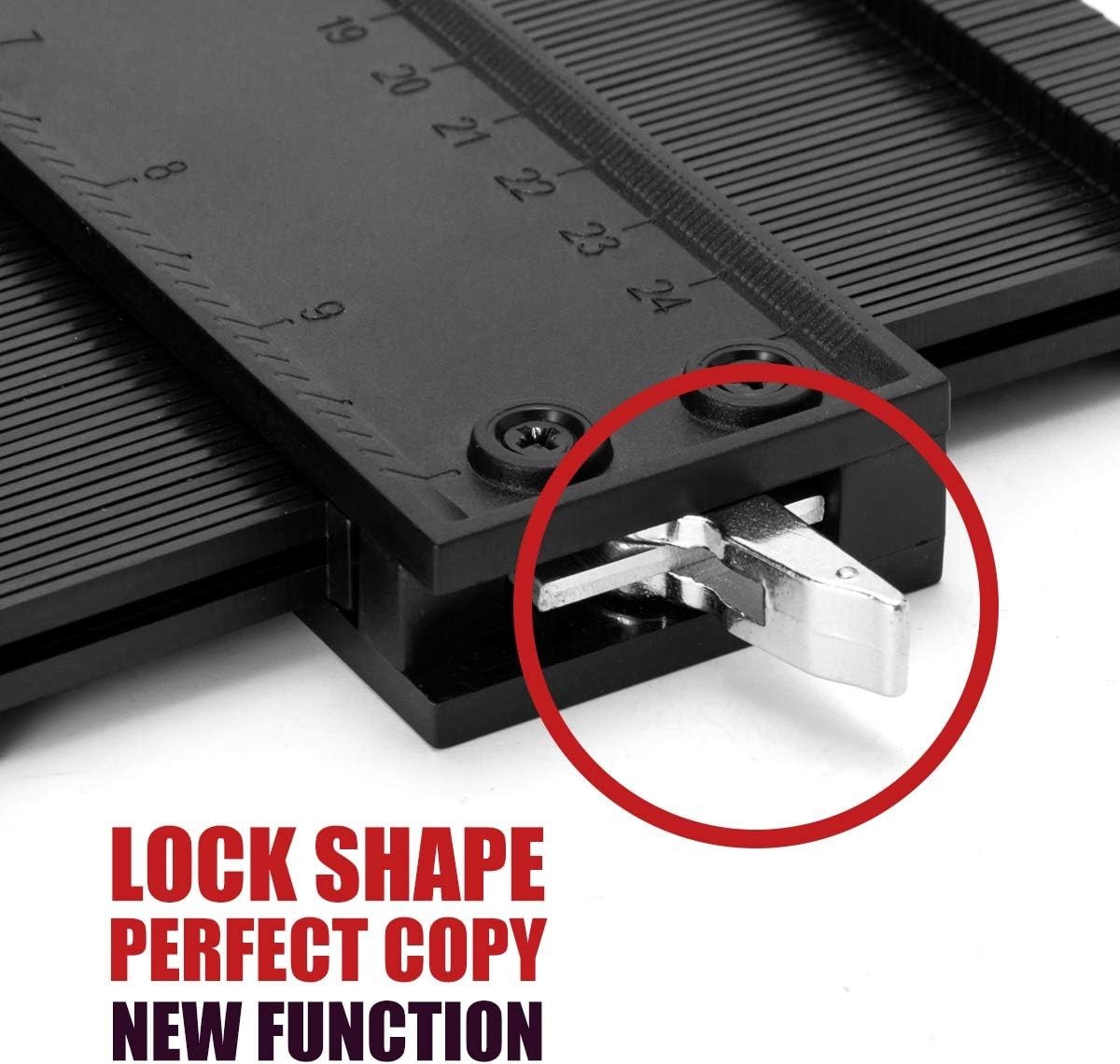 Contour Gauge Profile Tool Adjustable Lock Precisely Copy Irregular Shapes