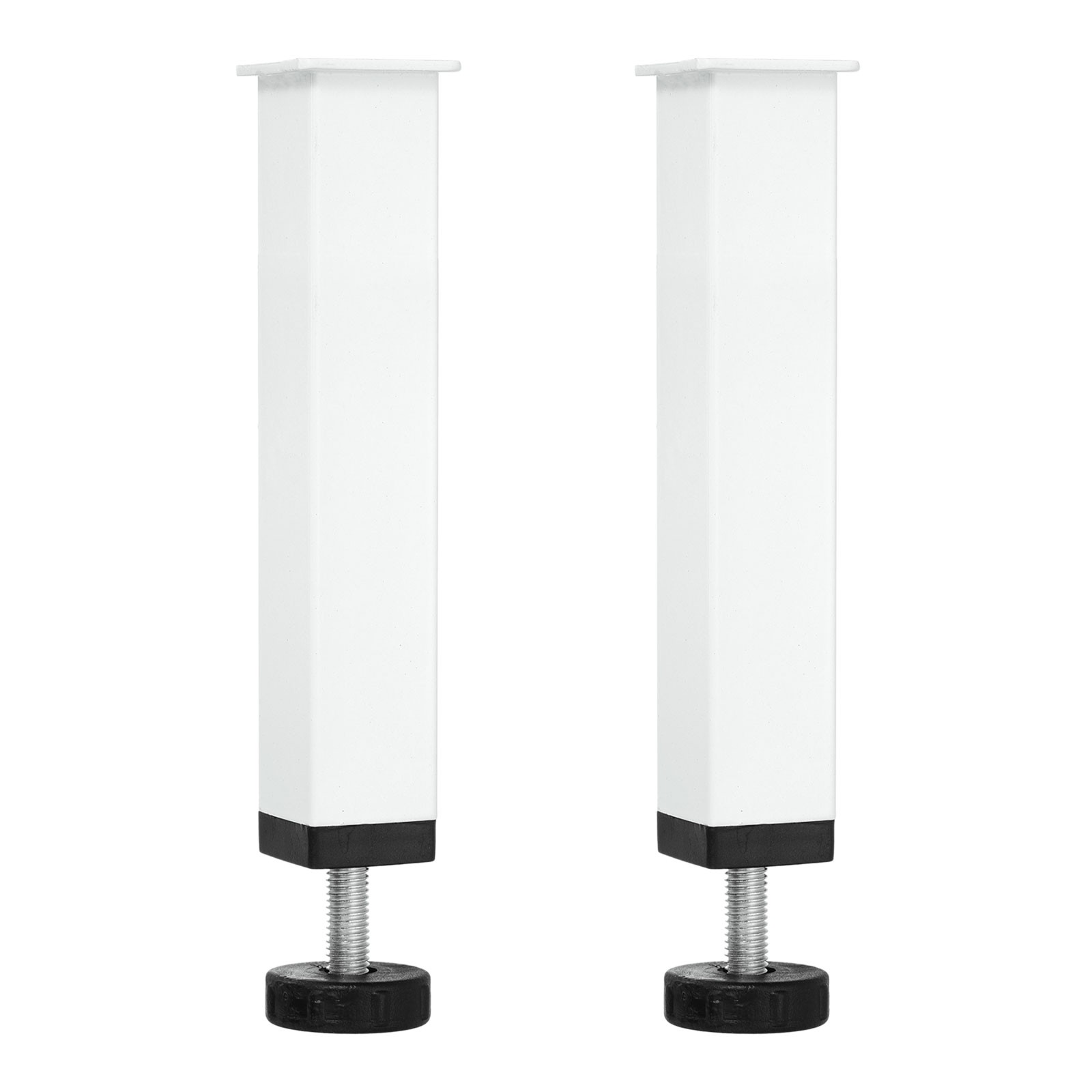 2 Pcs Adjustable Height Center Support Leg, 7" Bed Support Legs, White