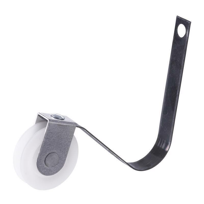 Black 1 in. D Plastic/Steel Roller Assembly 2 pc