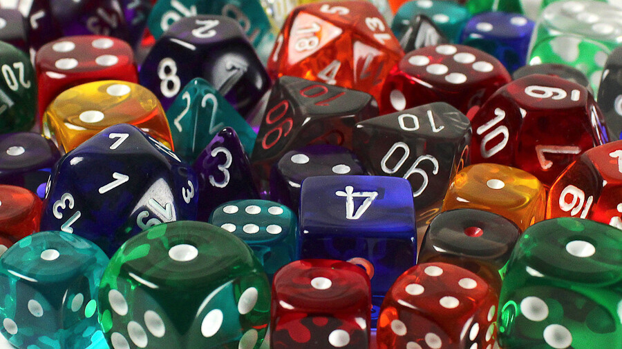 Chessex Translucent Dice Set - Clear & Vibrant Polyhedral Dice | Multiple Colors