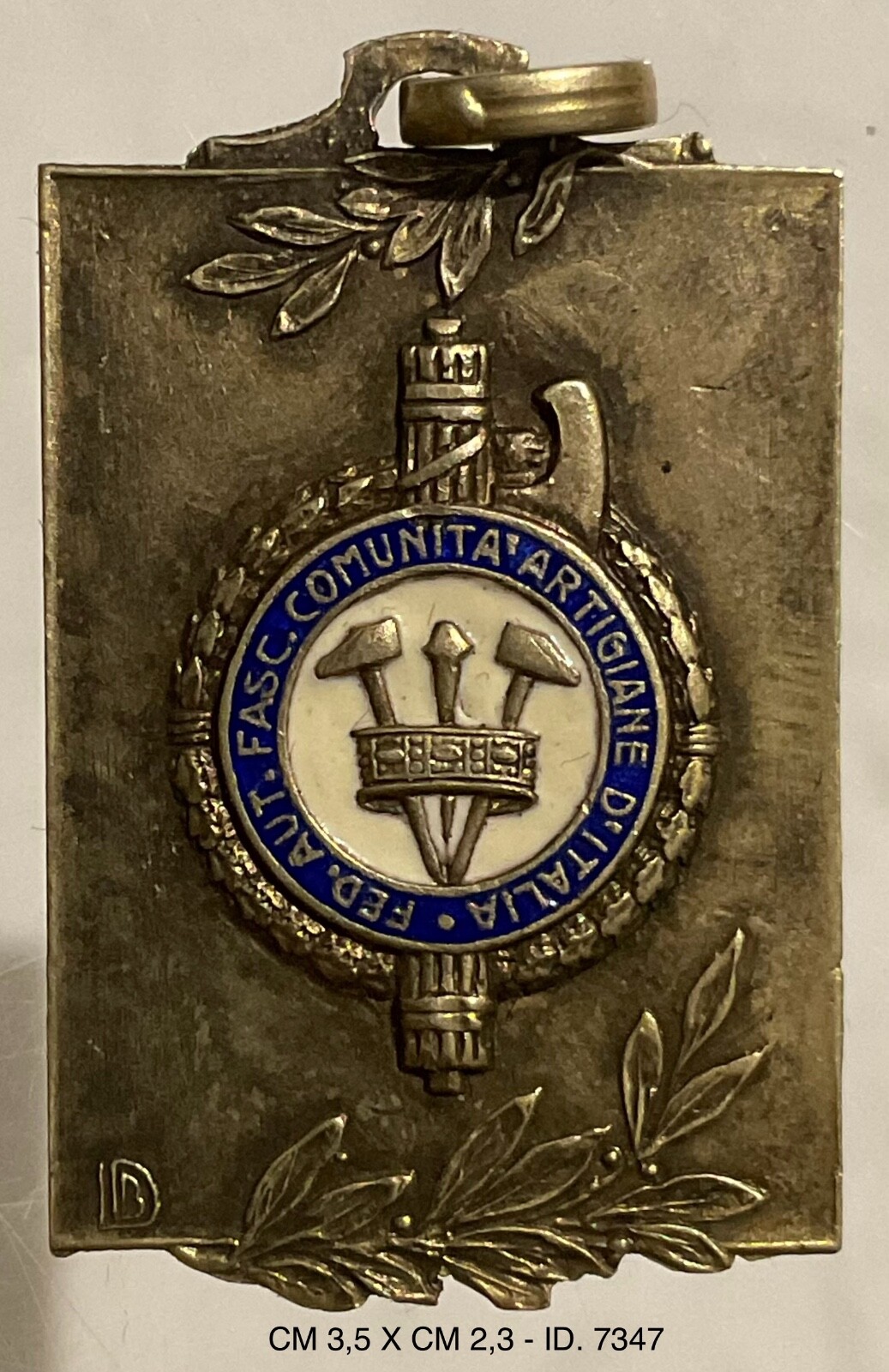 REGNO D’ITALIA FEDERAZIONE COMUNITÀ ARTIGIANE MEDAGLIA ARGENTO S.CRISPINO 1930