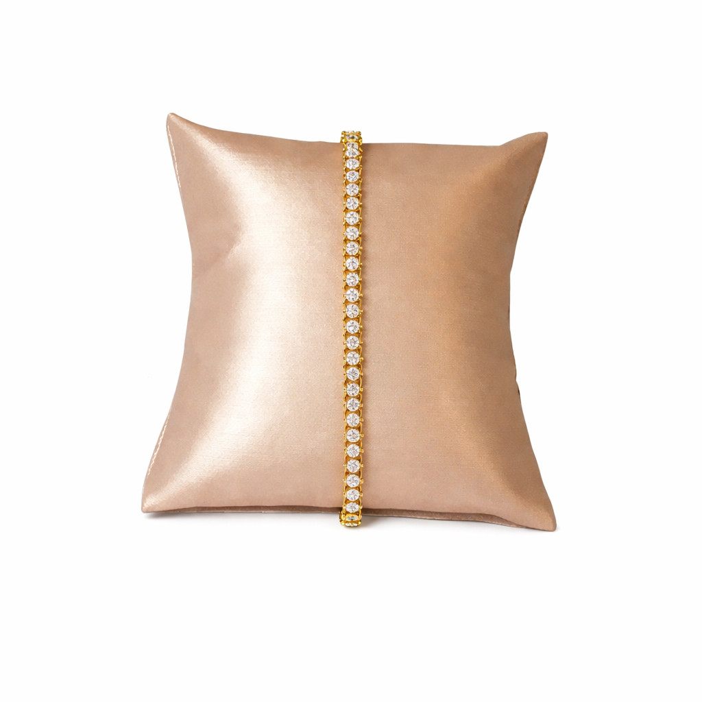 1 pc Pillow Display Pink Faux Leather Display CHAMPAGNE Watch Display 4x4"