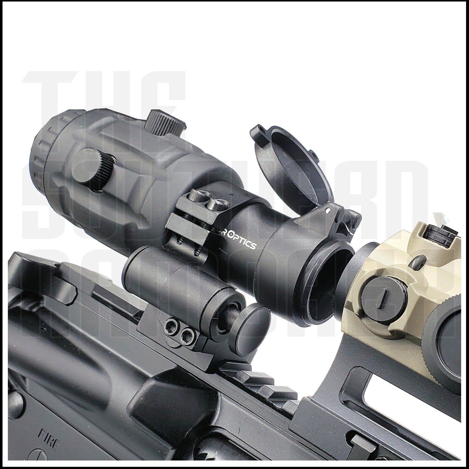 VECTOR OPTICS TACTICAL 4X MAGNIFIER SCOPE FOR RED DOT SIGHTS FLIP TO SIDE MOUNT