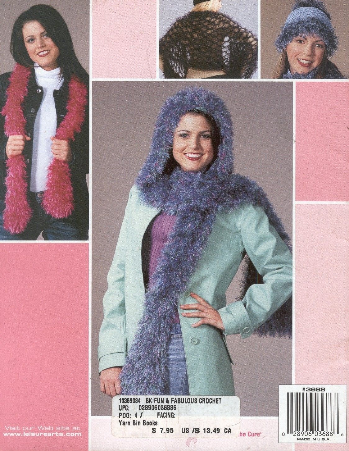 Fun & Fabulous Crocheted Accessories Eyelash Yarn Crochet Patterns Leisure Arts