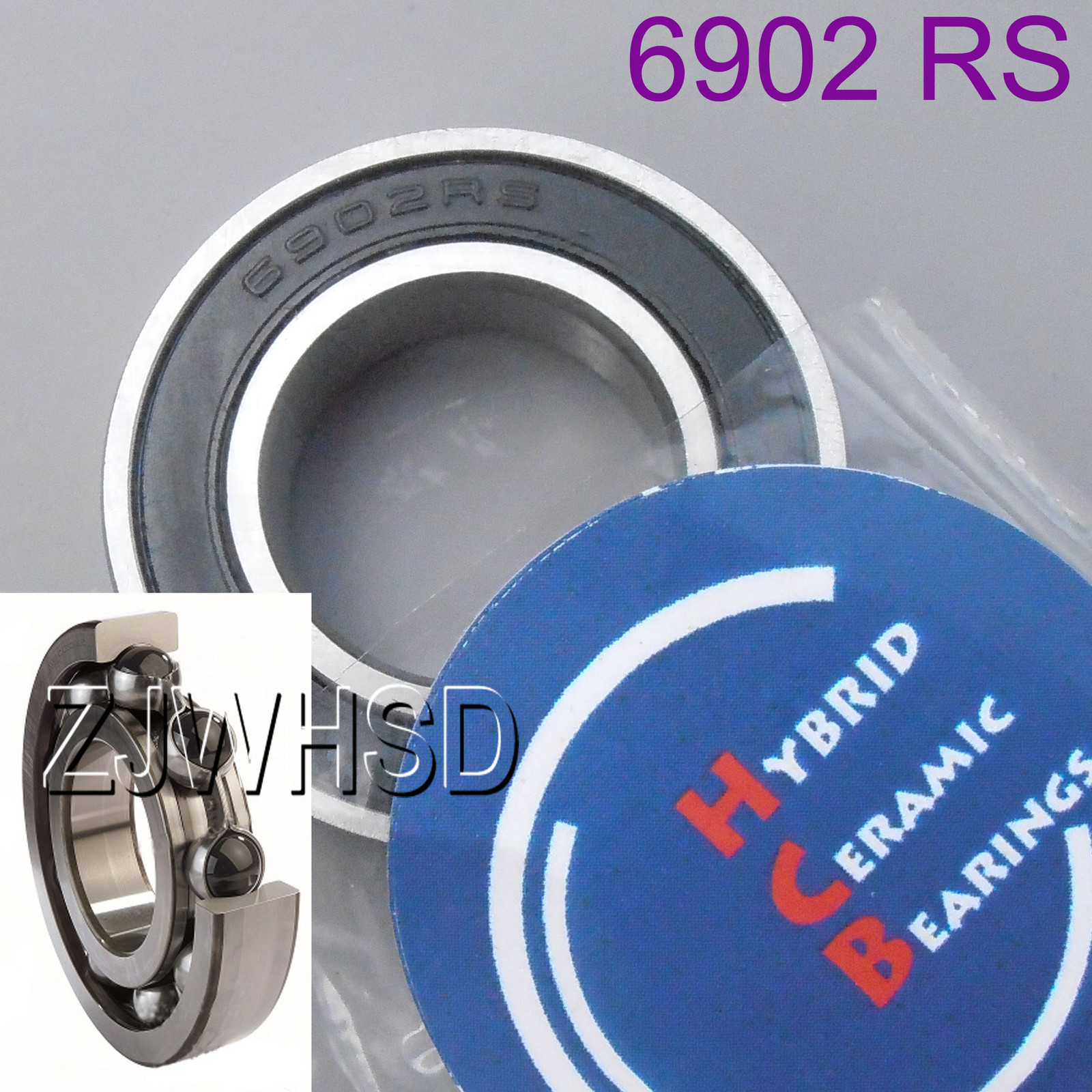 6902 2RS Si3N4 Ceramic Ball Bearing Rubber Sealed 61902 Bike Parts 15 x 28 x 7mm