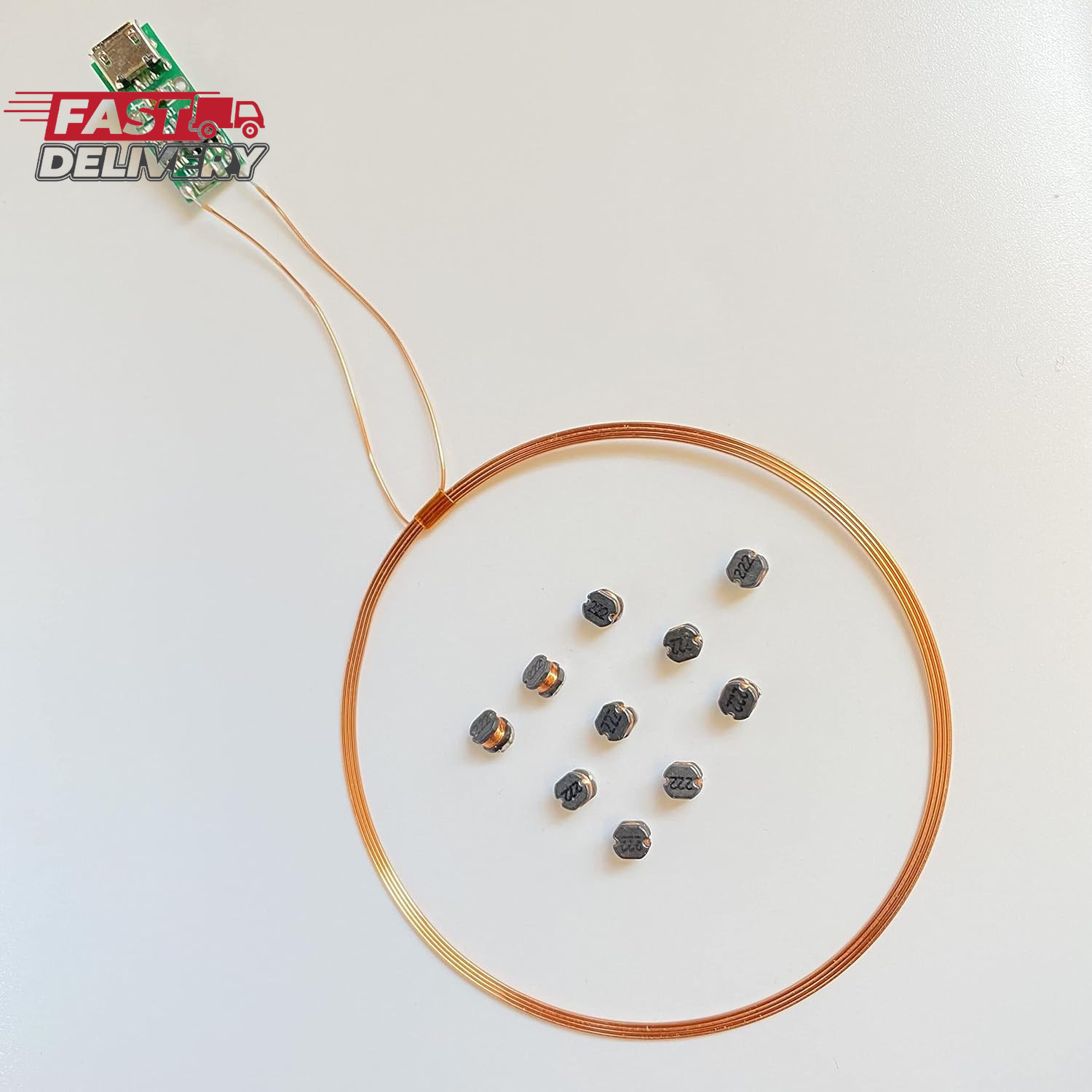Taidacent Micro USB 50Mm Remote Wireless Leds and Coil Inductive Induction Led L