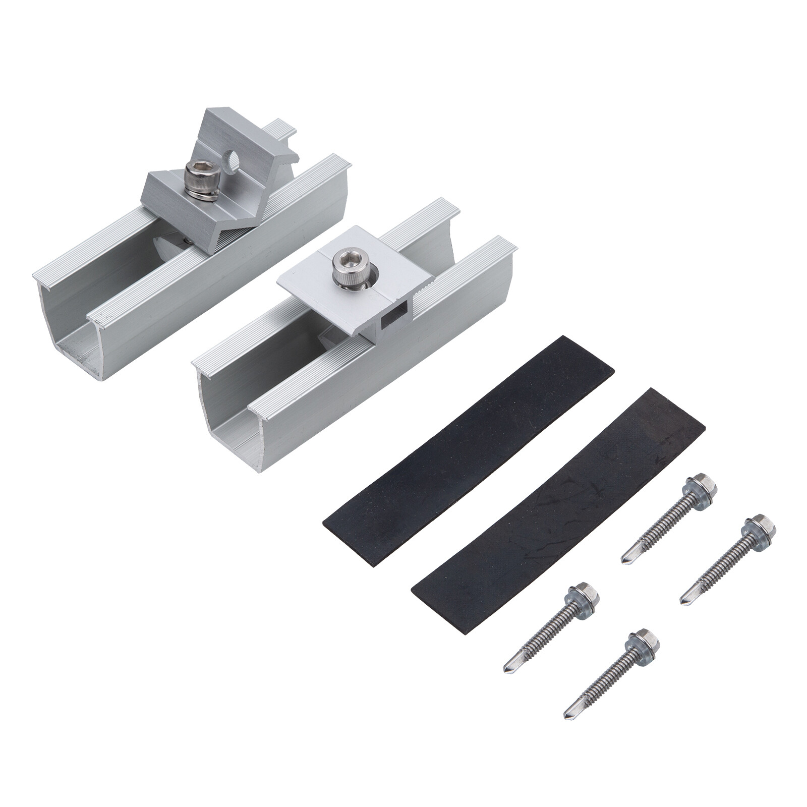 Universal Solar Panel Roof Mounts Brackets Kit for 1-4 Pcs Solar Panels Mounting