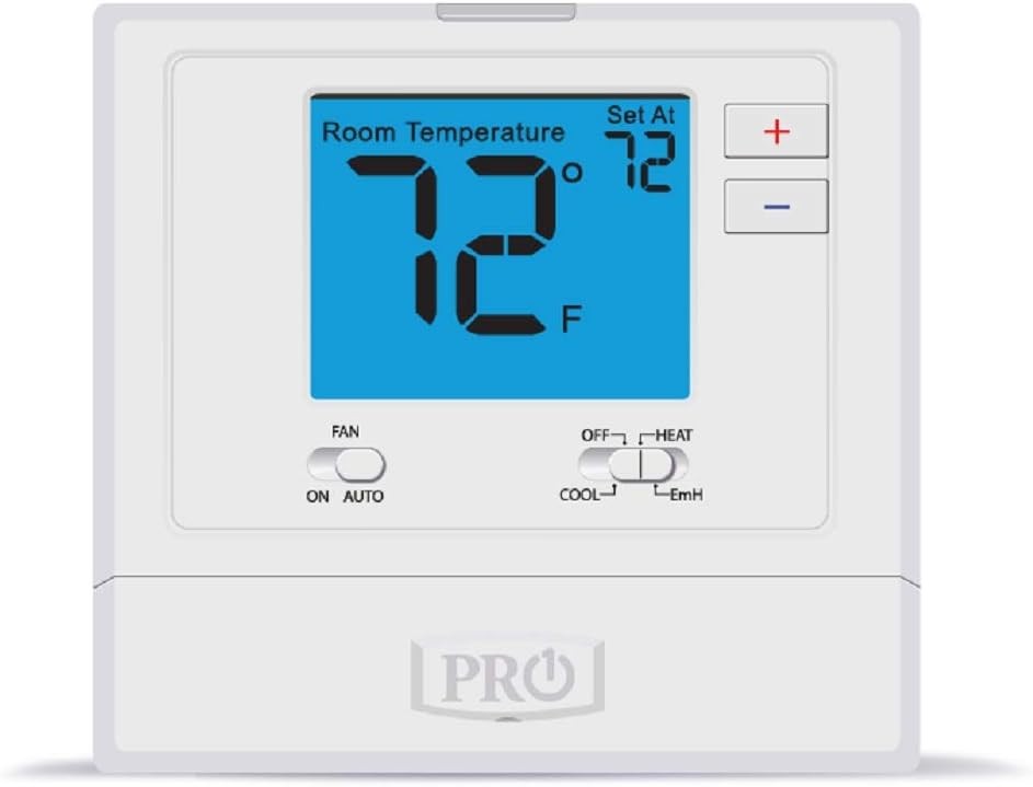 PRO1 IAQ Pro1 T721 Non-Programmable 2H/1C Heat Pump Thermostat , Blue