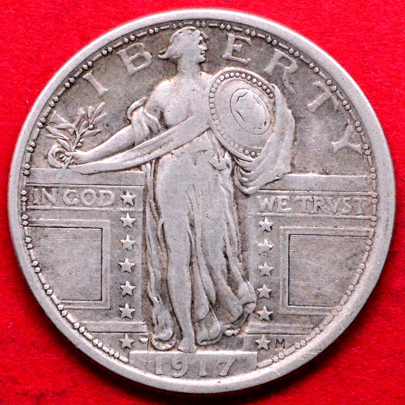 1917 TYPE 1 STANDING LIBERTY QUARTER