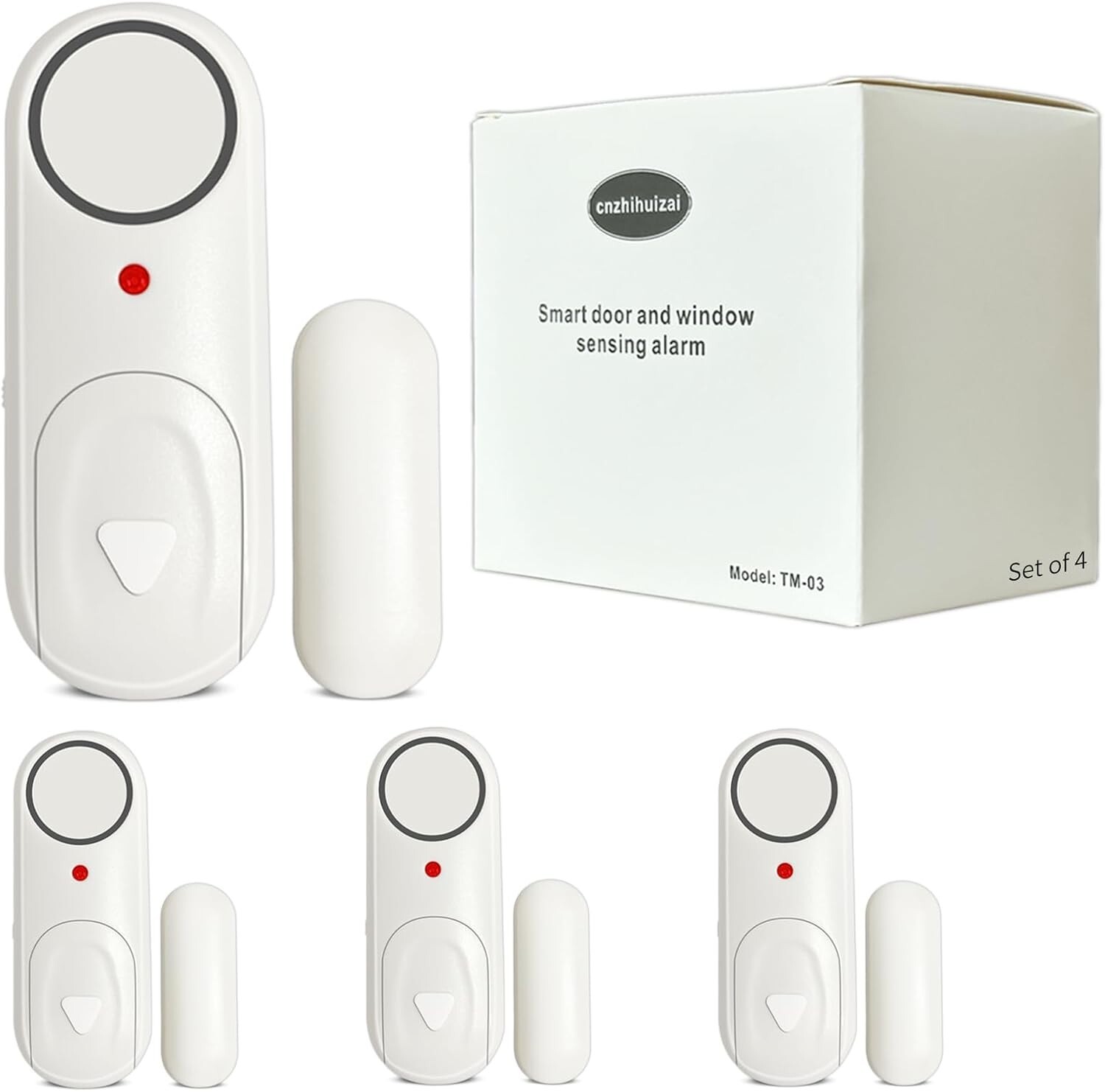 4 Pack Door and Window Sensing Alarm 120db high Volume Door and Window
