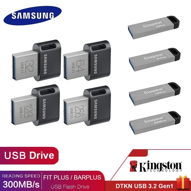 Samsung Fitplus USB 3.1 UDisk Kingston DTKN USB3.2 Gen1 Flash Drive Memory Stick