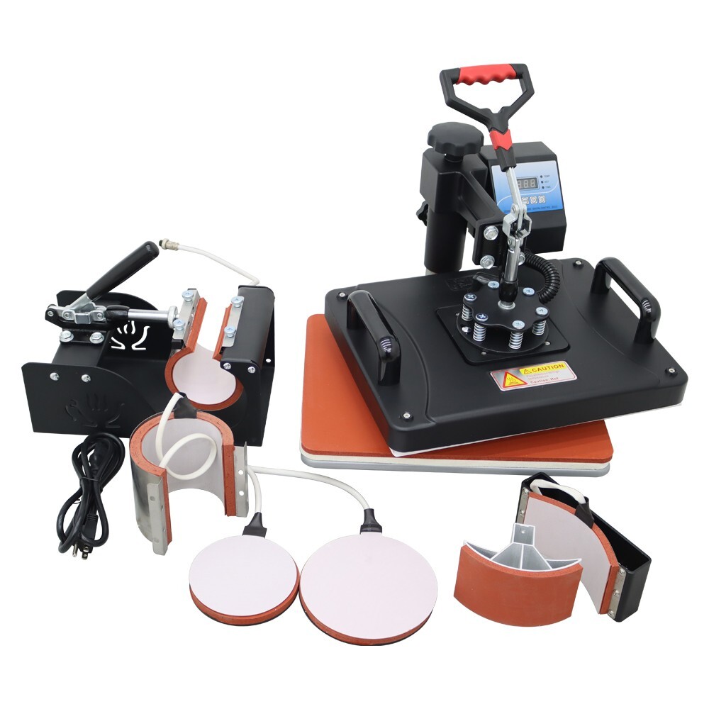 6 in 1 Multi-function 12*15 inch Heat Press Machine w/Cup/Hat/Plate Heat