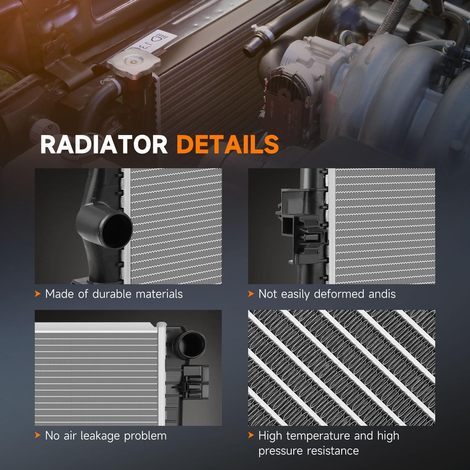Aluminum Radiator Fits Dodge Journey 2009-2019 2.4L 3.5L 3.6L 68102115AA