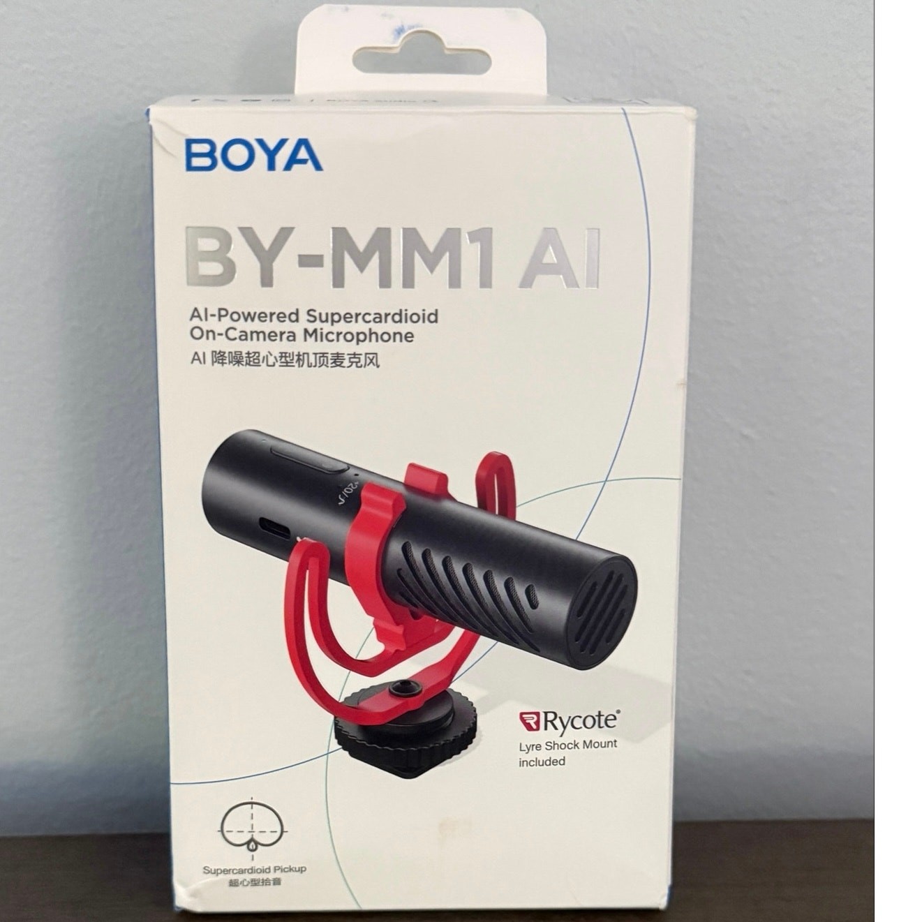 BOYA BY‑MM1 AI On‑Camera Microphone Kit w/ Cables, Shock Mount & Wind Muff NEW