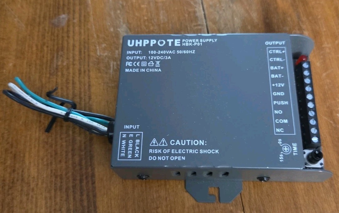 Uhppote Power Supply HBK-P01 Input 100-240VAC 50/60Hz Output 12VDC/3A Gray