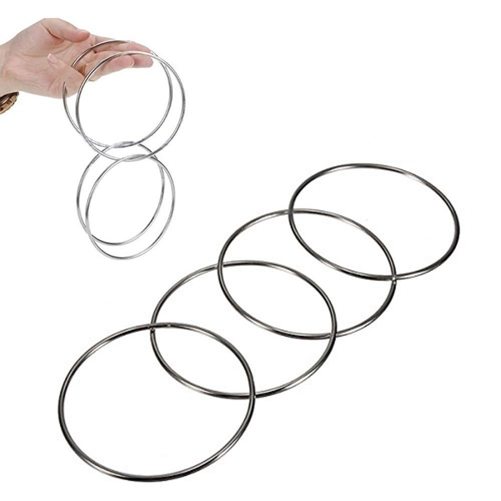 Cooplay Magic Trick 4 Chinese Linking Rings Set for Approx. 3.93 inch/10cm