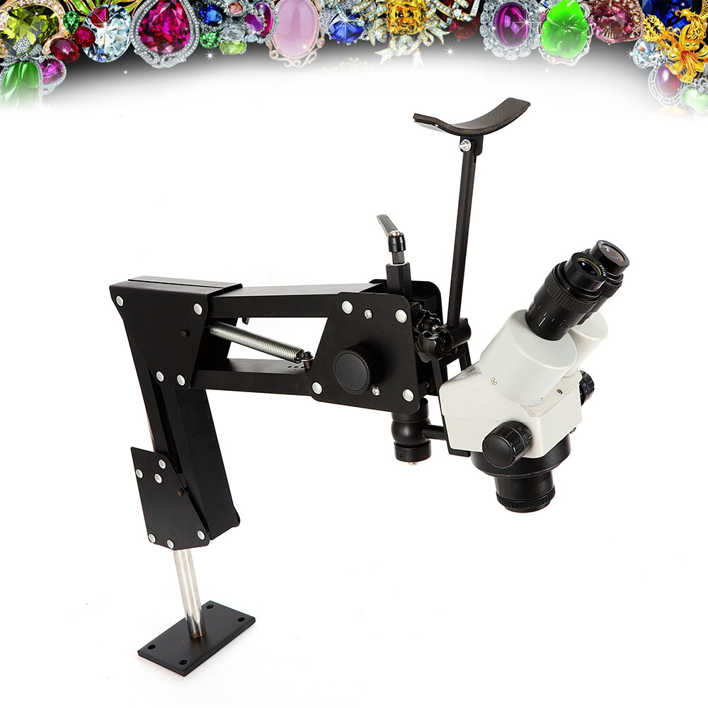 Micro Inlaid Mirror Multi-directional Stereo Microscope 7X-45X Zoom Jewelry Tool