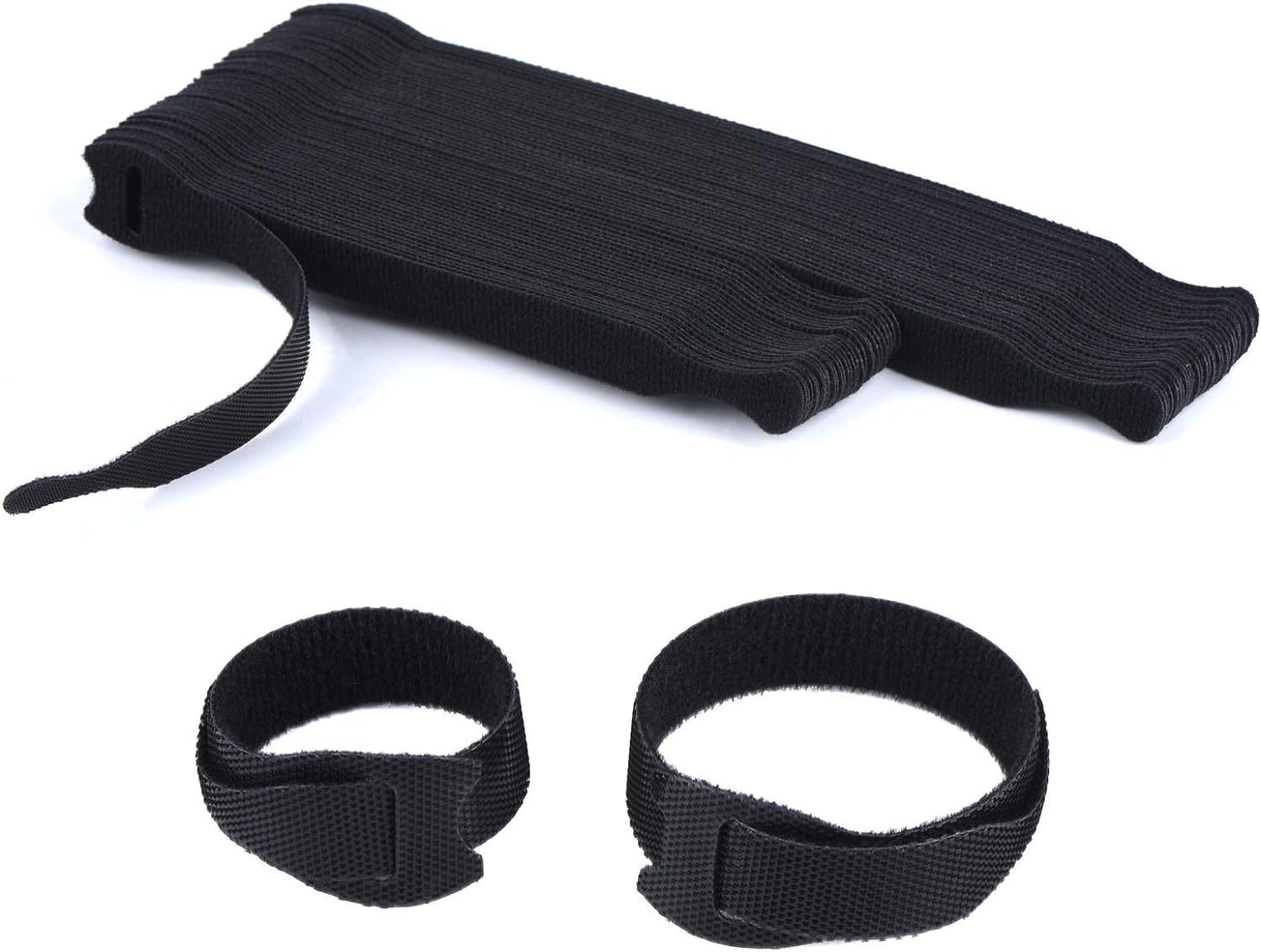 60 Reusable Cable Ties Premium Nylon Adjustable Straps for Smart Cord Management