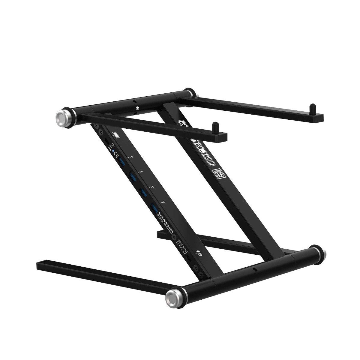 Reloop AMS-STAND-HUB Advanced DJ Computer Laptop Stand with USB-C PD Hub