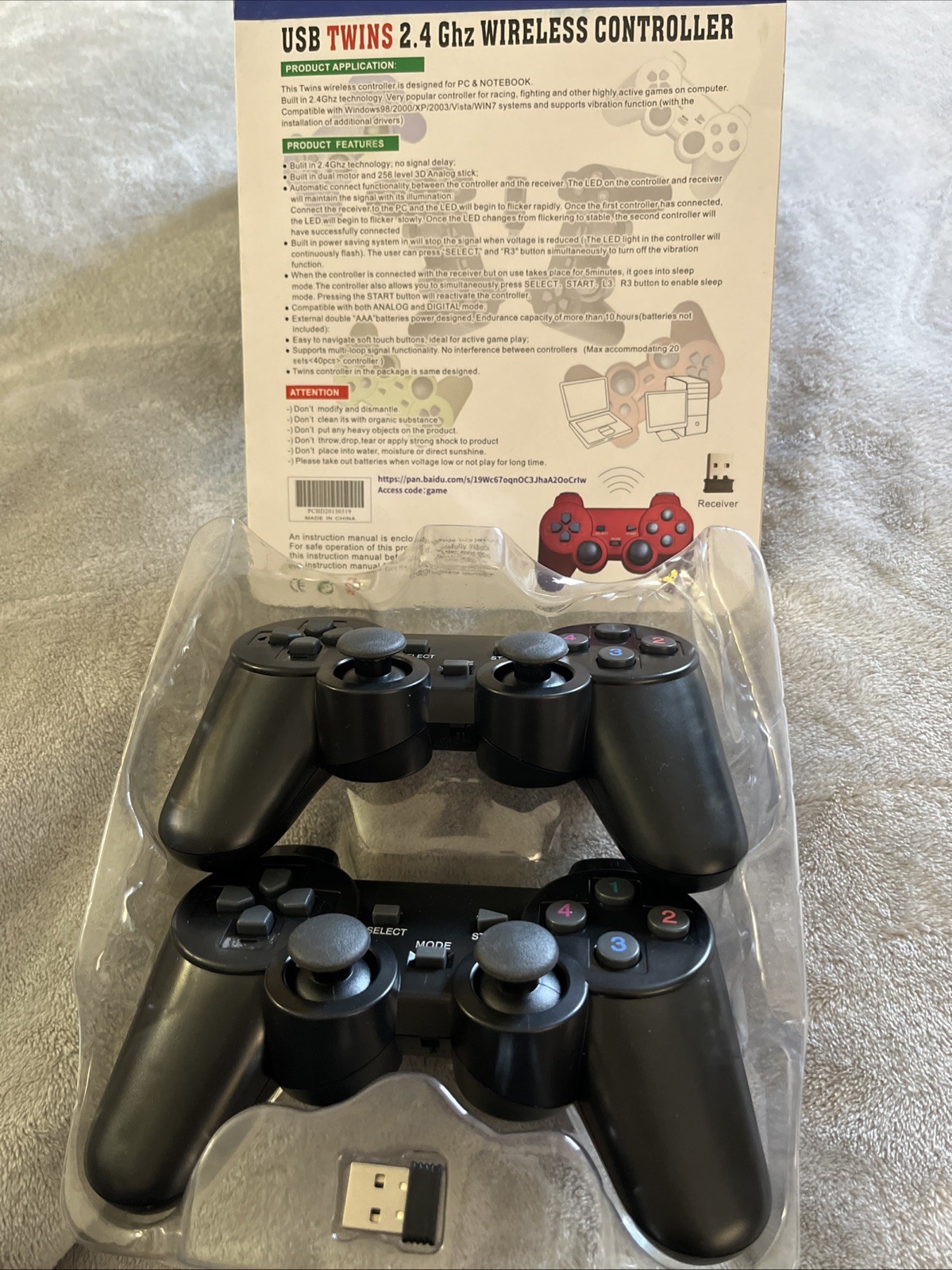Game controllers 2vibration Controller, Package Open  B-5