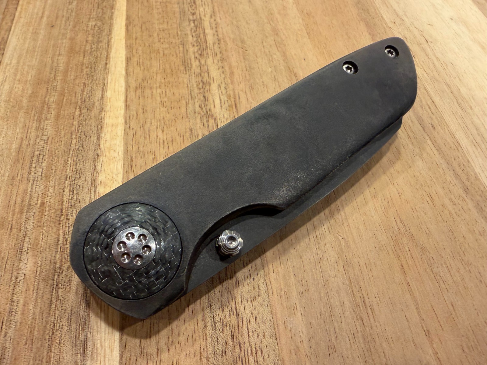 Dustin Driver Defense Nemesis Titanium Framelock Knife 3" 1095 Blade - Custom