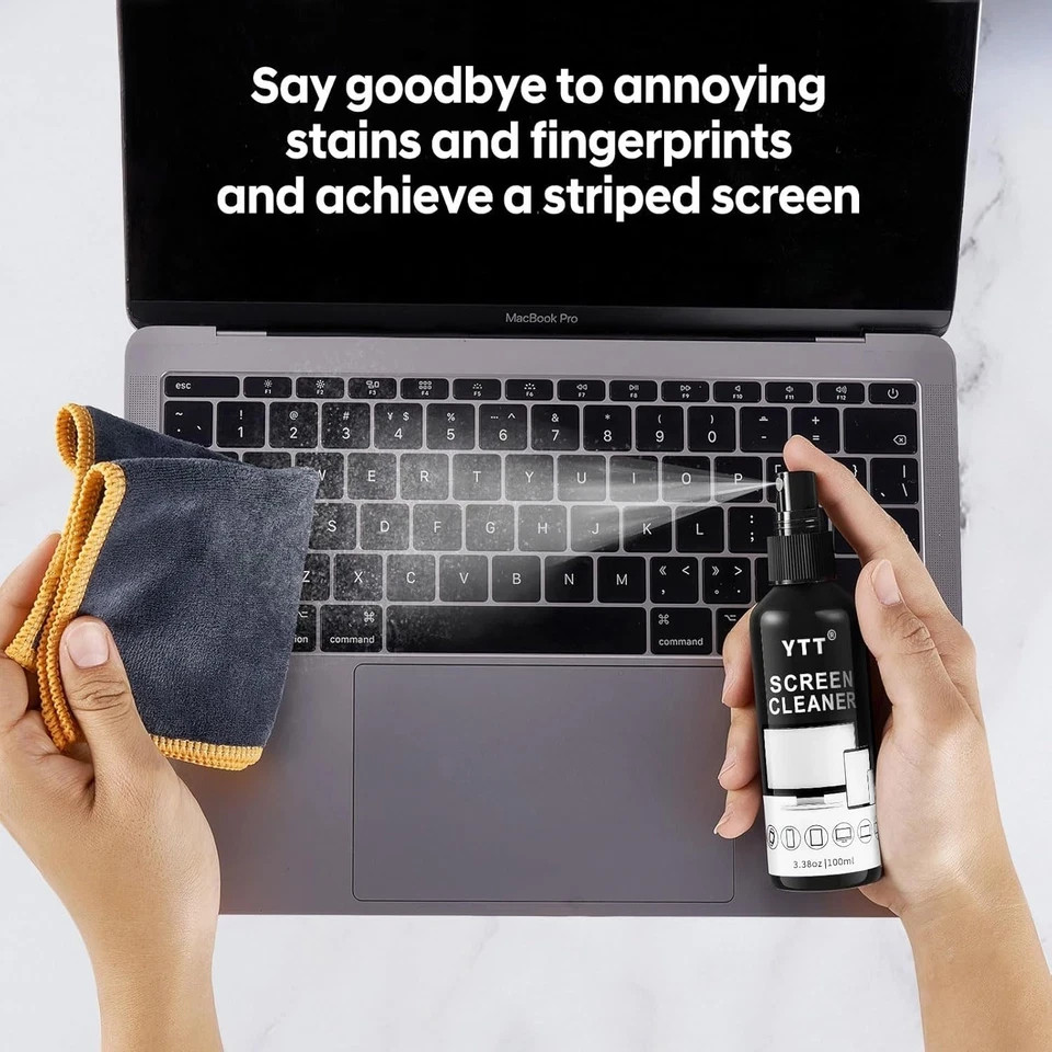 Screen Cleaner Spray Kit (2X) - TV Screen Cleaner Spray and Microfiber Cleaning