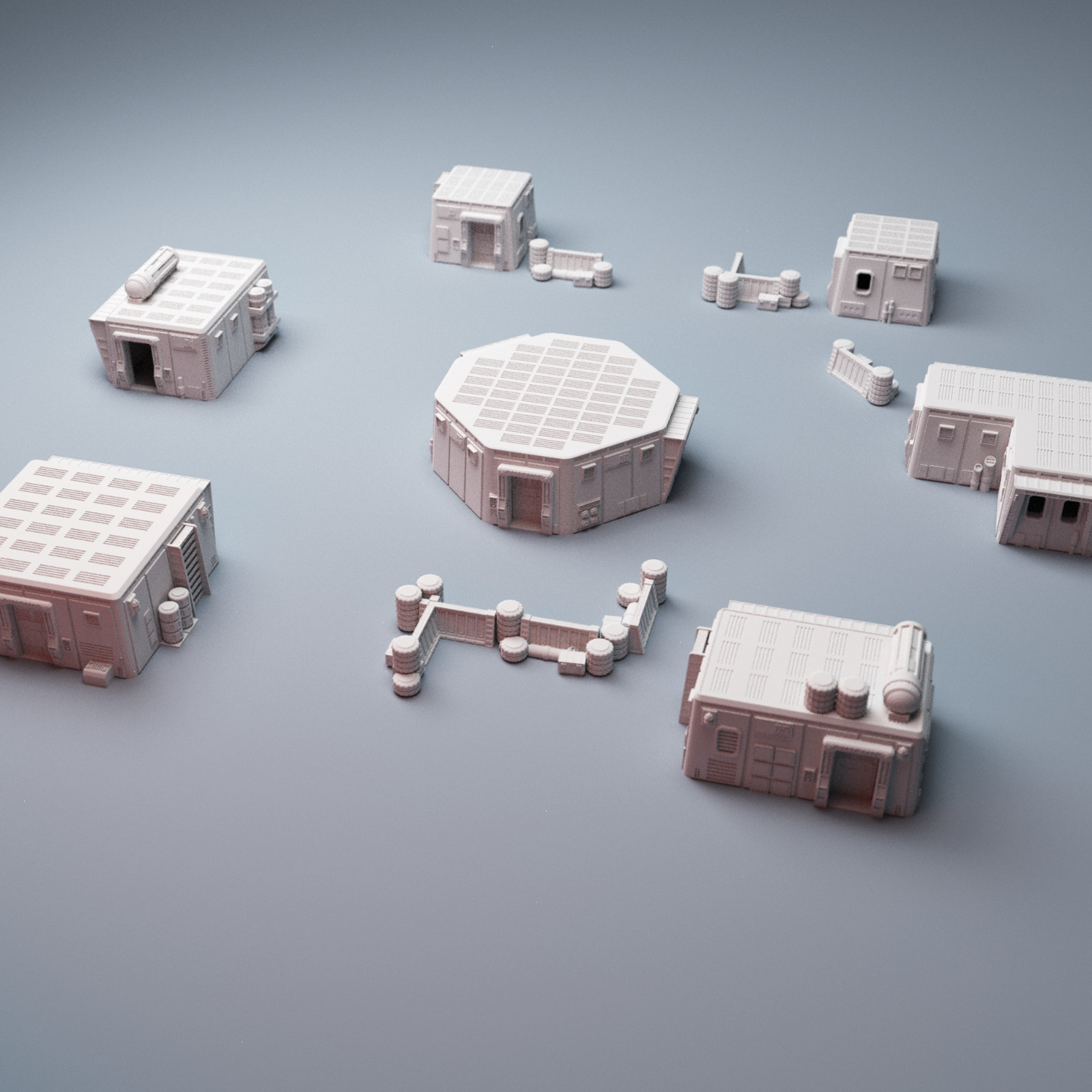 32mm Uladh Starport Sci-Fi Terrain Bundle 6 Outpost Buildings Stargrave Infinity