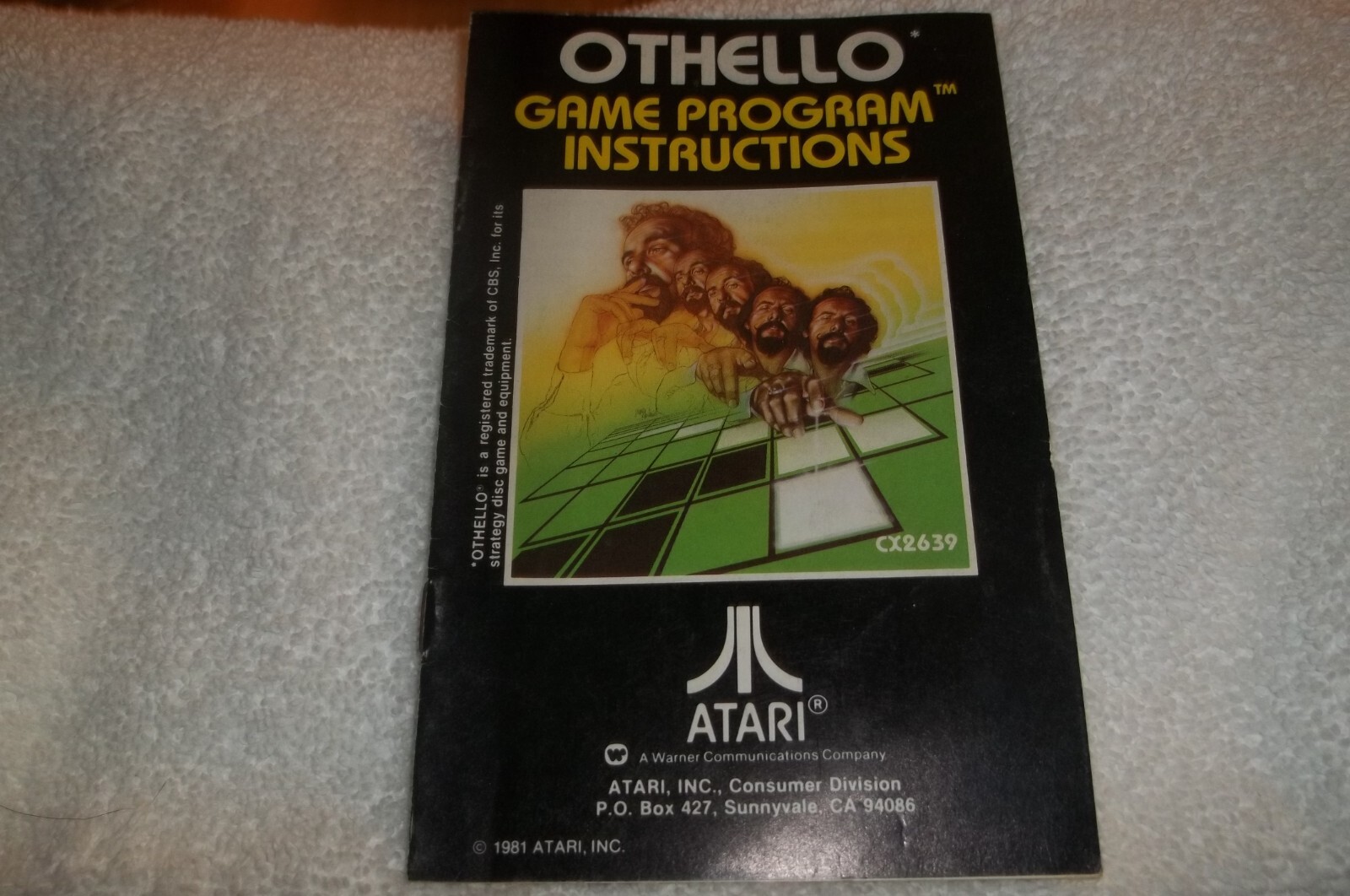 Atari 2600 Othello Instruction Manual